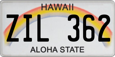 HI license plate ZIL362