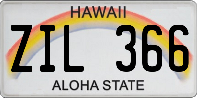 HI license plate ZIL366