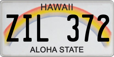 HI license plate ZIL372