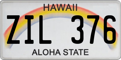 HI license plate ZIL376