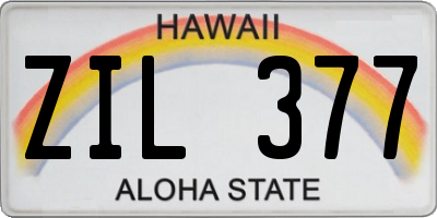 HI license plate ZIL377