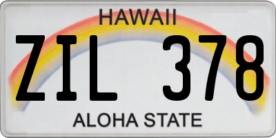 HI license plate ZIL378