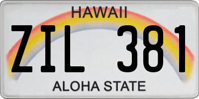 HI license plate ZIL381