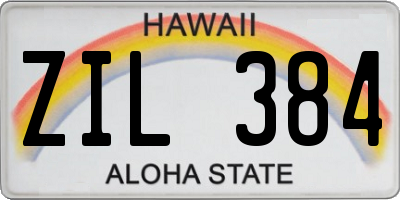 HI license plate ZIL384