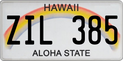 HI license plate ZIL385