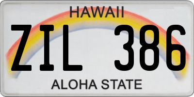 HI license plate ZIL386