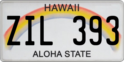 HI license plate ZIL393