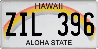 HI license plate ZIL396