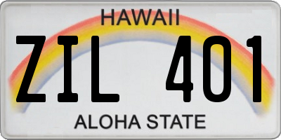 HI license plate ZIL401