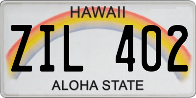 HI license plate ZIL402