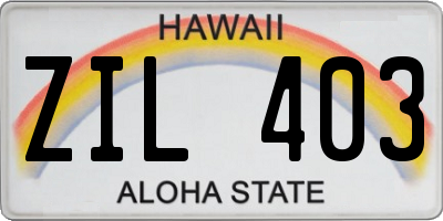 HI license plate ZIL403