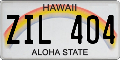 HI license plate ZIL404