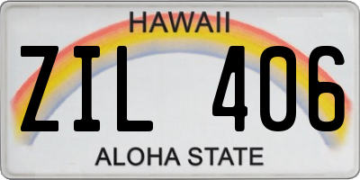 HI license plate ZIL406