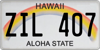 HI license plate ZIL407