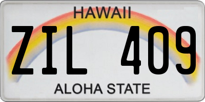 HI license plate ZIL409