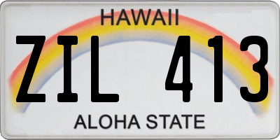 HI license plate ZIL413
