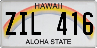 HI license plate ZIL416