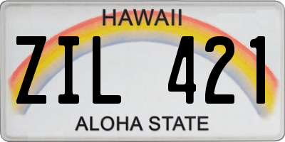 HI license plate ZIL421