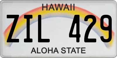 HI license plate ZIL429