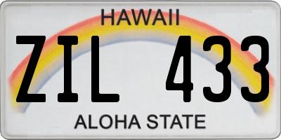 HI license plate ZIL433
