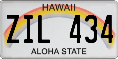 HI license plate ZIL434