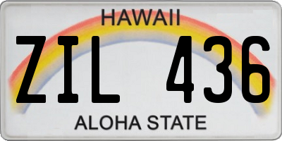 HI license plate ZIL436