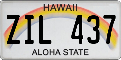 HI license plate ZIL437
