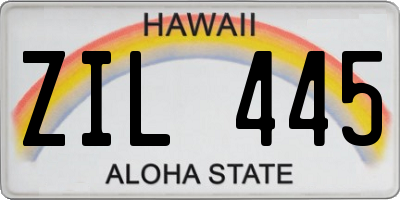 HI license plate ZIL445