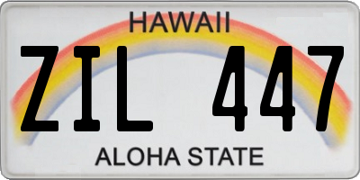 HI license plate ZIL447
