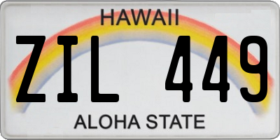 HI license plate ZIL449