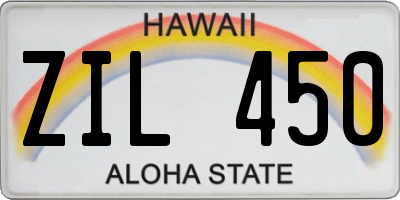 HI license plate ZIL450