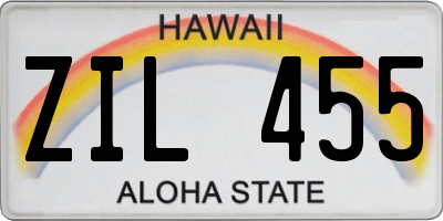 HI license plate ZIL455