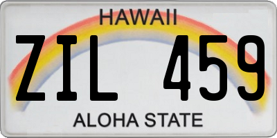 HI license plate ZIL459