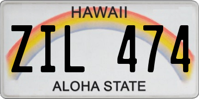 HI license plate ZIL474