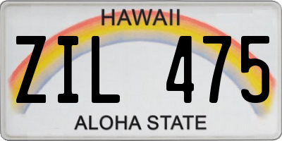 HI license plate ZIL475