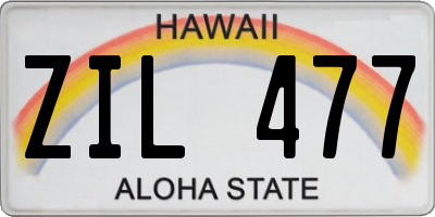 HI license plate ZIL477