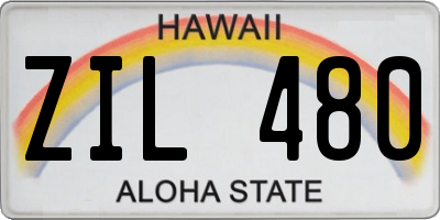 HI license plate ZIL480