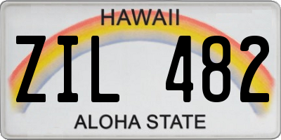 HI license plate ZIL482