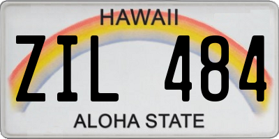 HI license plate ZIL484