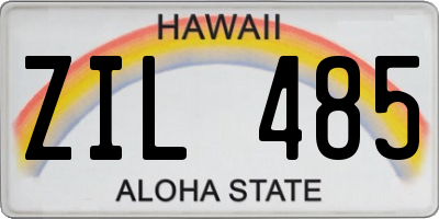 HI license plate ZIL485