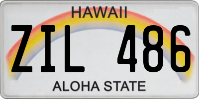 HI license plate ZIL486