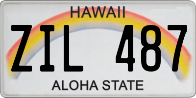 HI license plate ZIL487