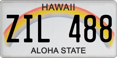 HI license plate ZIL488