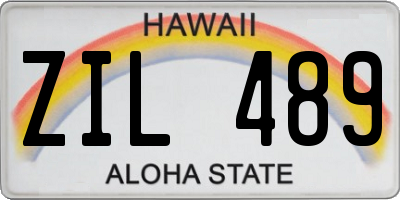 HI license plate ZIL489
