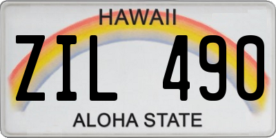 HI license plate ZIL490
