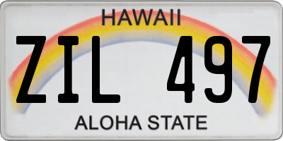 HI license plate ZIL497