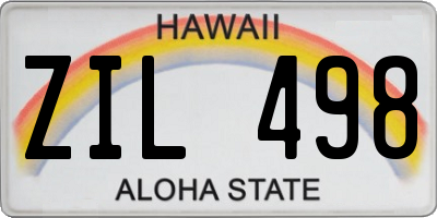 HI license plate ZIL498