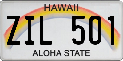 HI license plate ZIL501