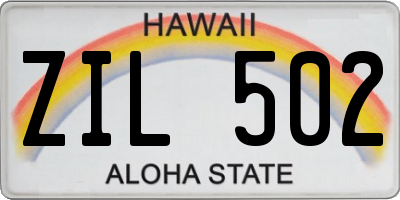 HI license plate ZIL502