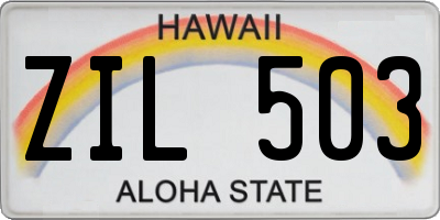 HI license plate ZIL503